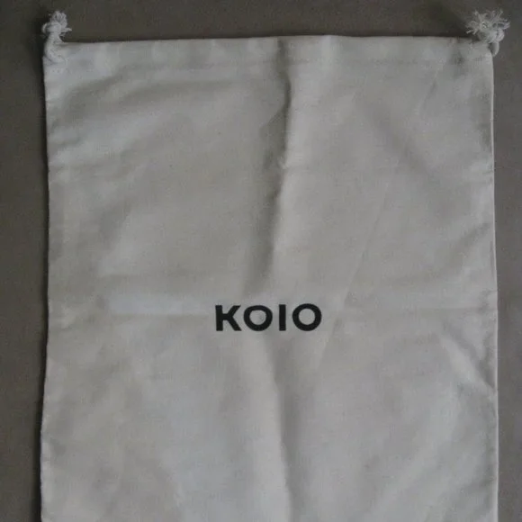 Koio Shoe Dust Bag Ivory Natural Cotton Canvas Storage Bag 13 1/2" x 16" - Picture 1 of 8